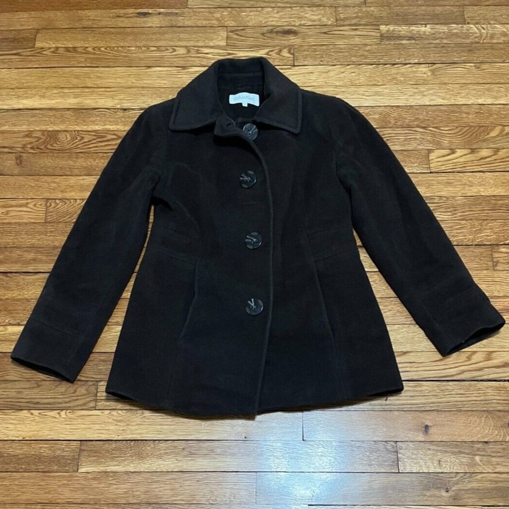 Calvin Klein Black Pea Coat
